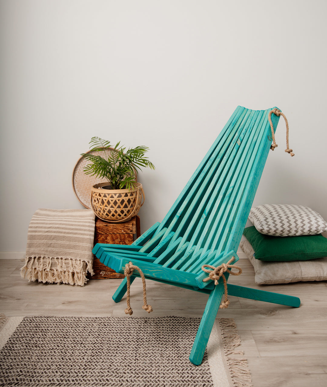 EcoFurn® Ekotuoli 120 Mänty Turkoosi