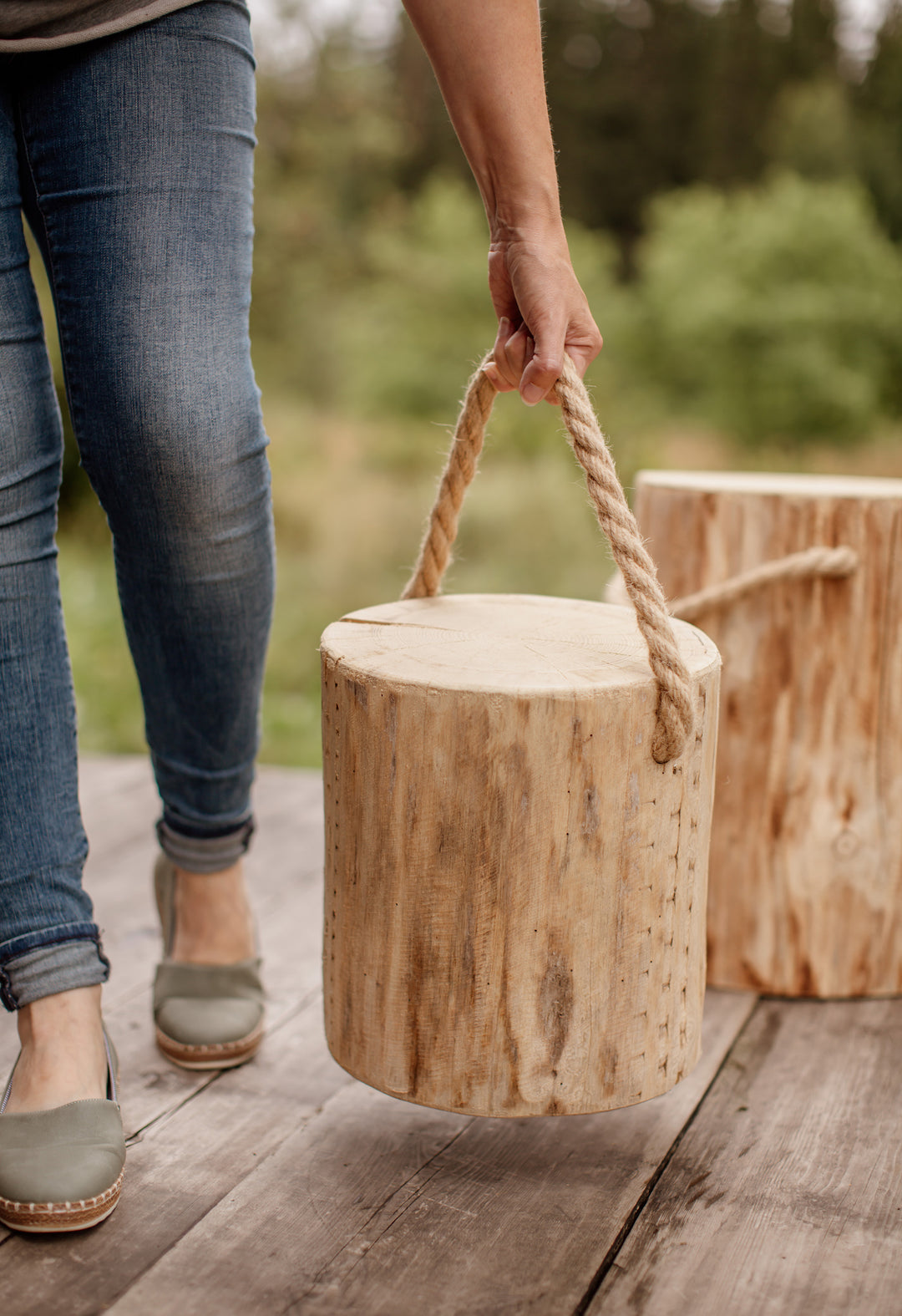 EcoFurn® Pölkky -jakkara 30 cm x 23-30 cm