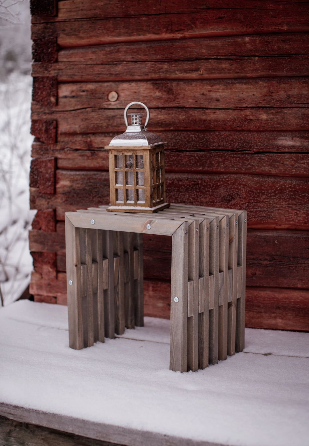 EcoFurn® D-penkki Mänty Harmaa 45 cm