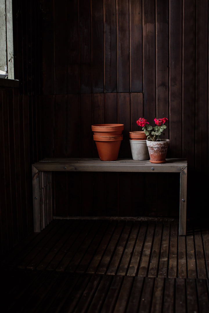 EcoFurn® D-penkki Mänty Harmaa 100 cm