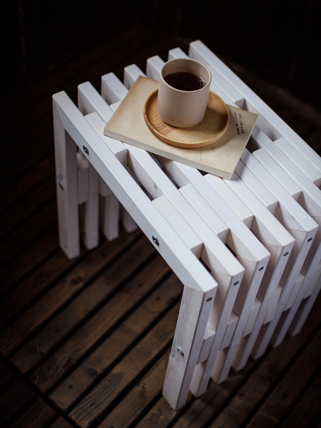 EcoFurn® D-penkki Mänty Valkoinen 45 cm