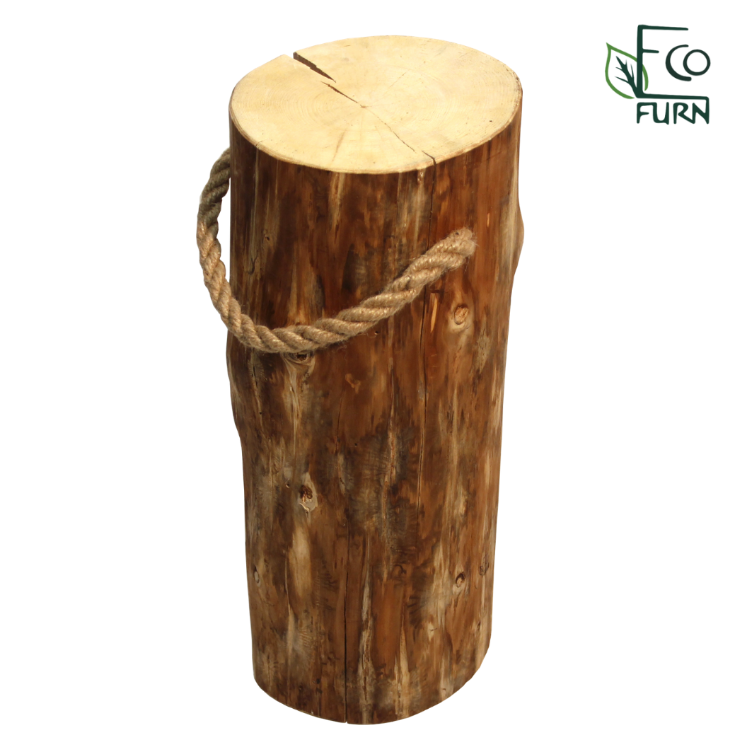 EcoFurn Pölkky Pöytä / Jakkara 60 cm x 25 - 35 cm
