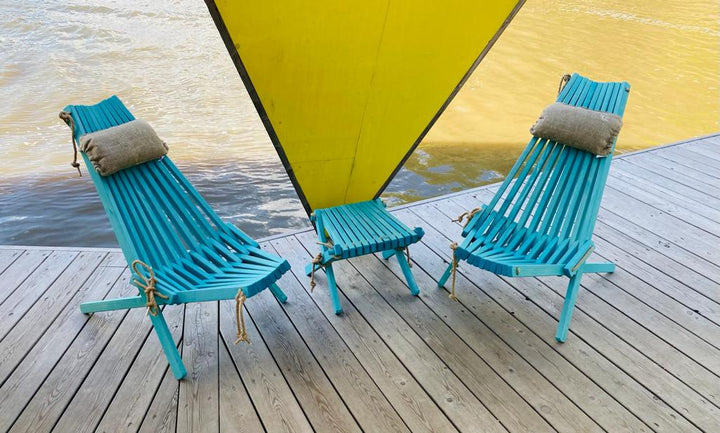 EcoFurn® Ekotuoli 120 Mänty Turkoosi